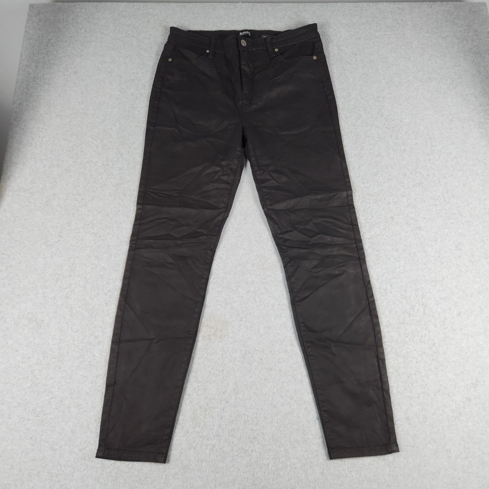 Buffalo David Bitton Hanna Pants Women 10/30 Black High Rise Soft Stretch Skinny